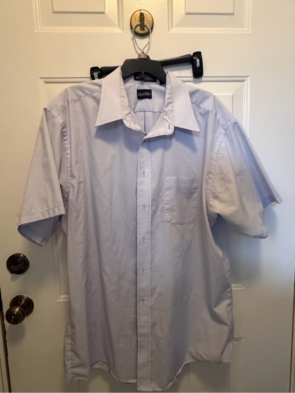 Puritan Light Blue Short-Sleeve Button-Down Shirt